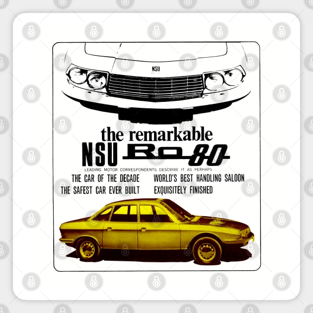 NSU Ro80 - advert Magnet by Throwback Motors